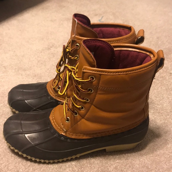 fake duck boots